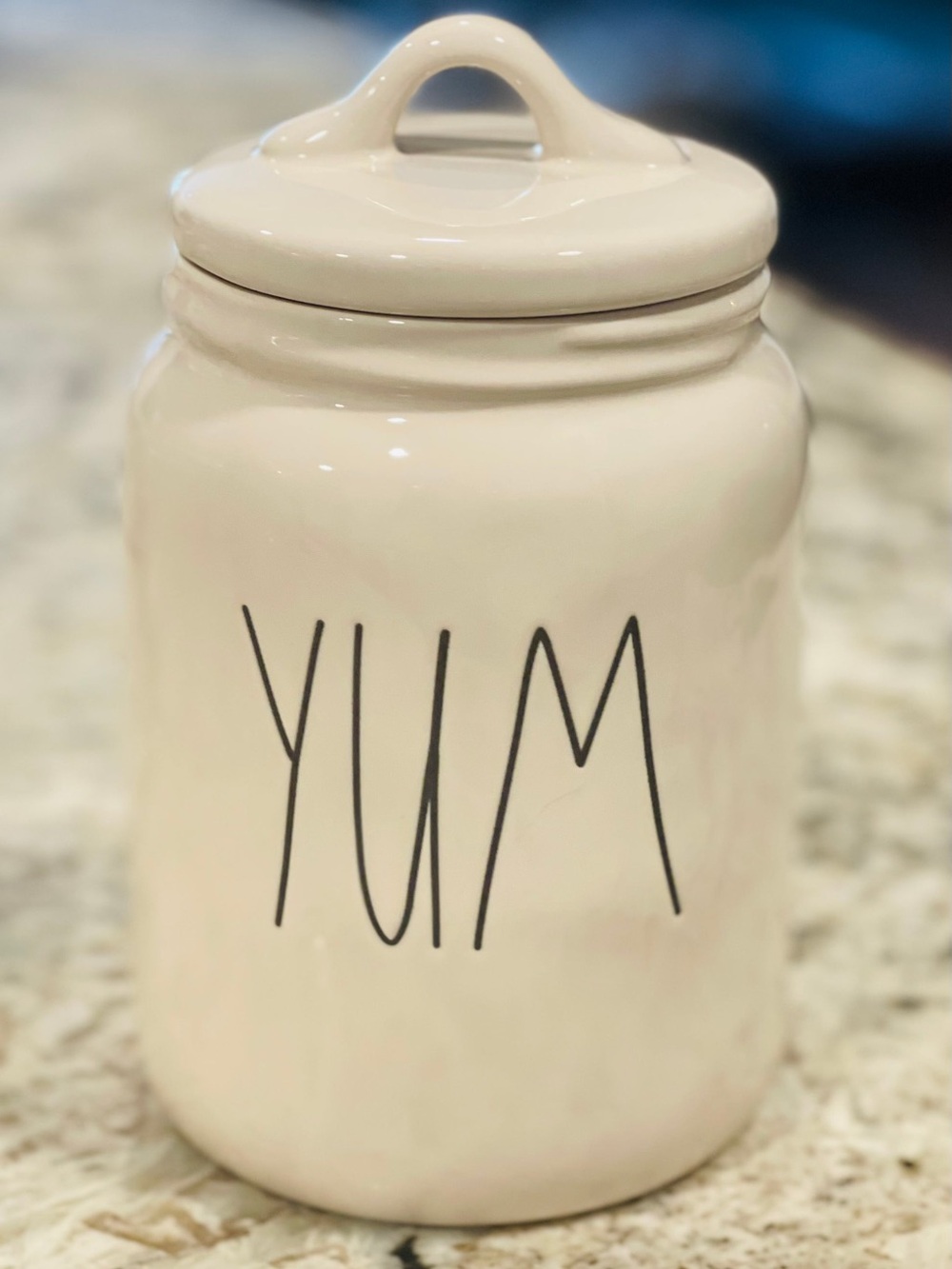 Rae Dunn White baby "YUM" Ceramic Canister